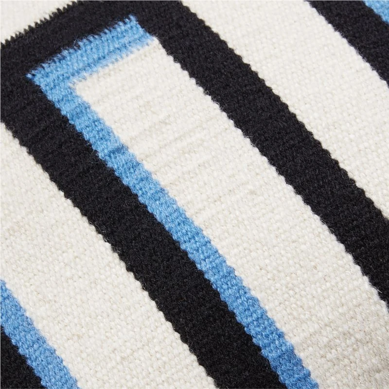 Zea Woven Blue Alpaca Wool-Blend Throw Pillow With Down-Alternative Insert 18'' 5 Zea Woven Blue Alpaca Wool-Blend Throw Pillow With Down-Alternative Insert 18'' - Image 3