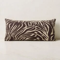 Ziggy Zebra Print Throw Pillow 23"x11"