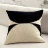 Reflect Black And White Throw Pillow With Down-Alternative Insert 20" -Home Store reflectpillowchng23inACOC15