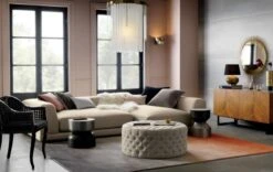 Leisure Black Velvet Throw Pillow With Down-Alternative Insert 23" -Home Store unosectionalMR17